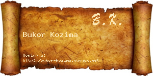 Bukor Kozima névjegykártya